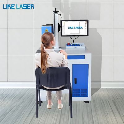 Μη μεταλλική χαρακτική Galvo CO2 Ov Laser με σύστημα ψύξης αέρα και μεταγωγική ζώνη 30W 60W
